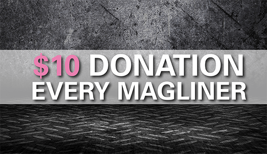 $10 Donation for every Magliner purchase in the month of October by Werres Corporation