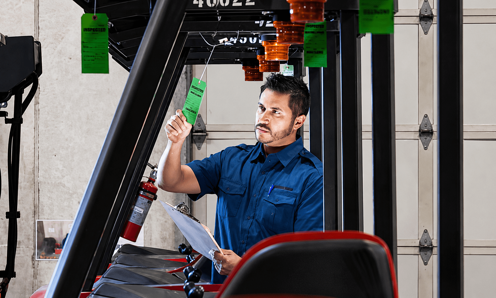 Forklift safety inspection